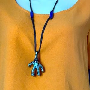 Fantasy Metal Dragon Claw Necklace
